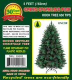 5ft Mixed Green Sparkling Pine