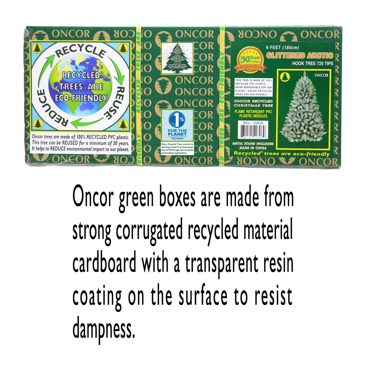 6ft Glittered Arctic – Oncor Recycled Trees