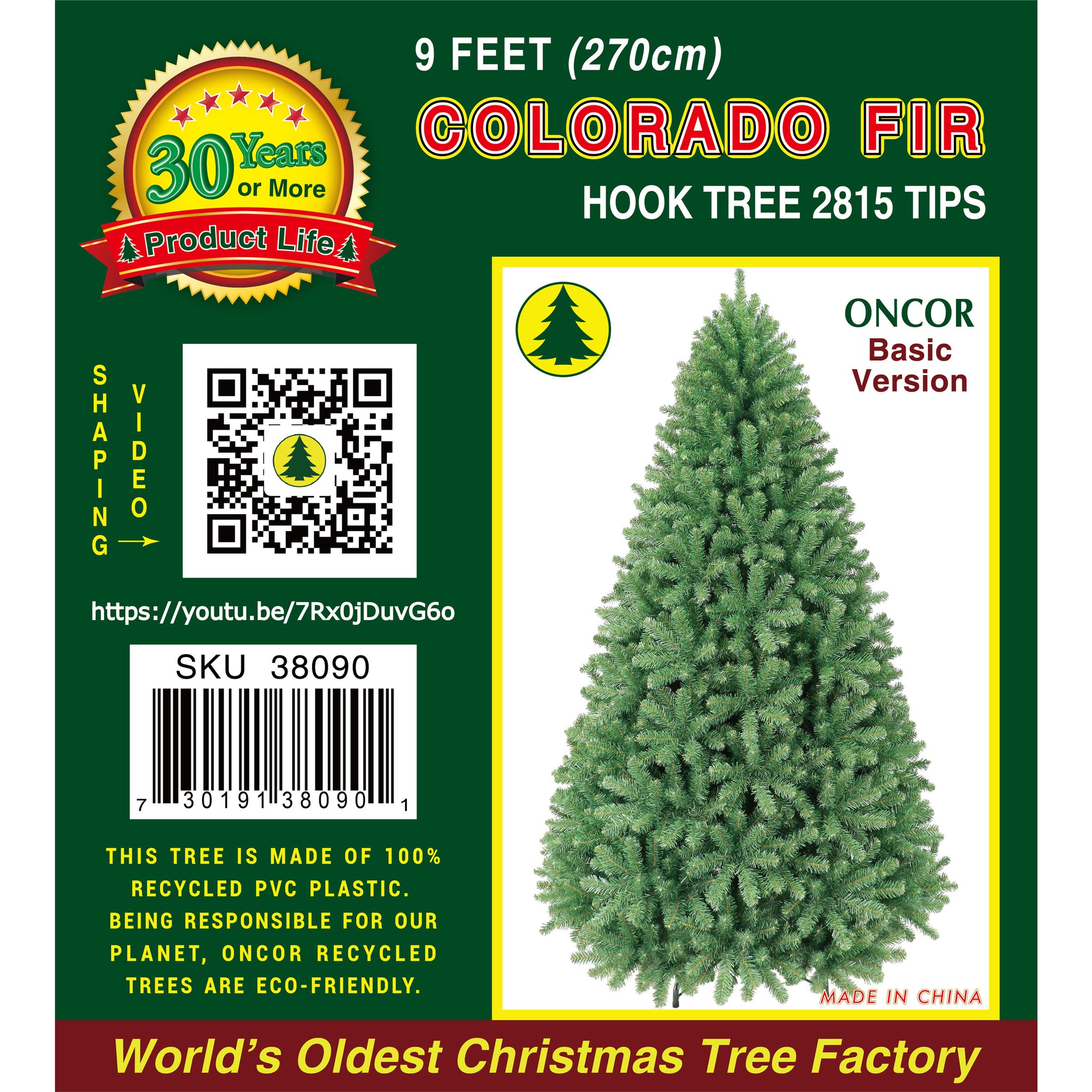 ONCOR 6フィート クリスマスツリー PREORDER - 9ft Colorado Fir – Oncor Recycled Trees